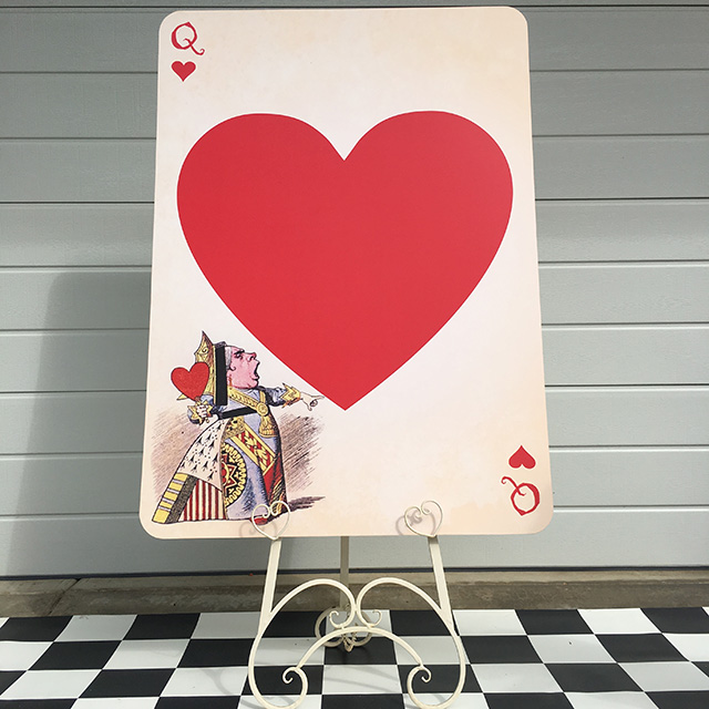 PLAYING CARD, Queen of Hearts Oversize 1.2m H